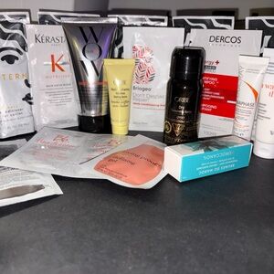 18 Assorted Hair Samples Set Mask Shampoo/Cond.Styling Treat Oribe/WOW/Kérastase